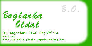 boglarka oldal business card